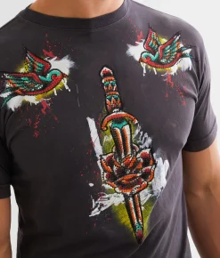 Affliction Dark Fear T-Shirt Black Lava Wash Best