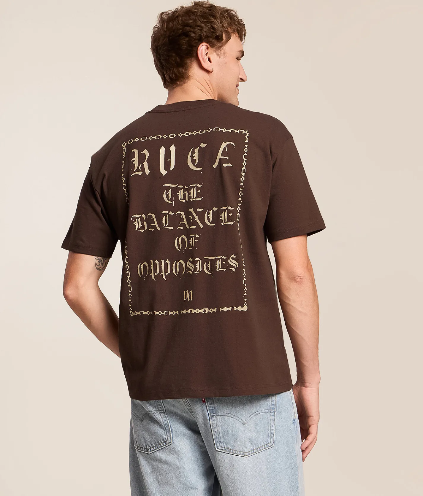 RVCA Dark Link T-Shirt Mocha Discount