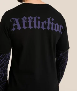 Affliction Darkness Falls T-Shirt Black Outlet