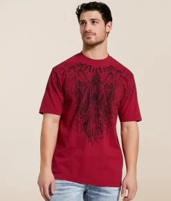 Affliction Dark Summon T-Shirt Dirty Red New
