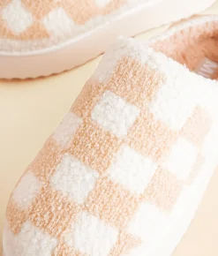 Shoes | Mia Darlaa Flatform Slipper Latte Check
