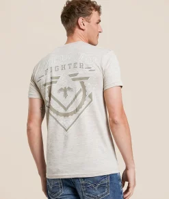 Tops|Graphic T-Shirts | American Fighter Darnhill T-Shirt Sand Dark Sand Tetris