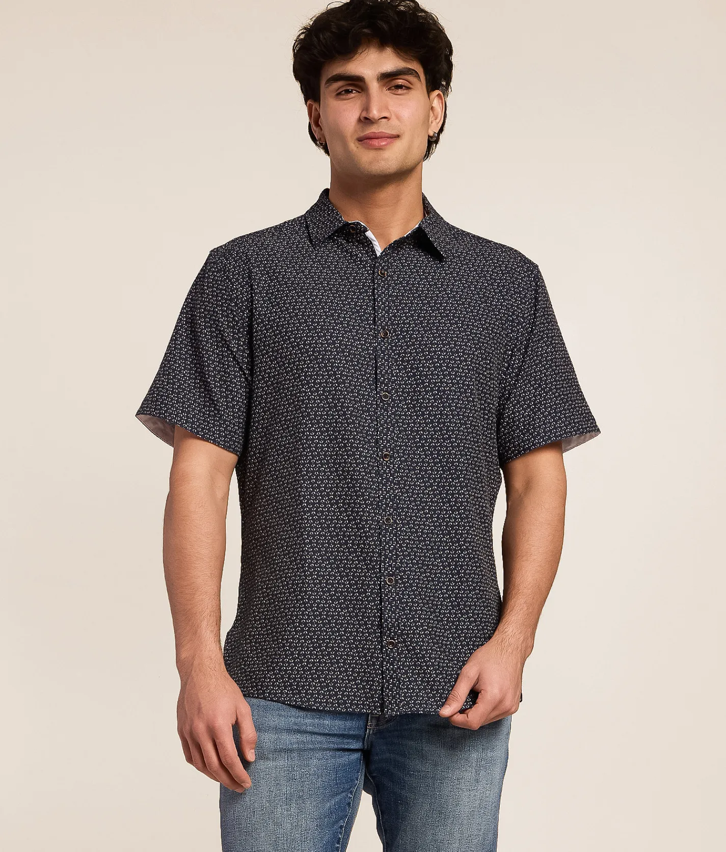 Tops | J.B. Holt Dash Athletic Performance Stretch Shirt Navy Coral