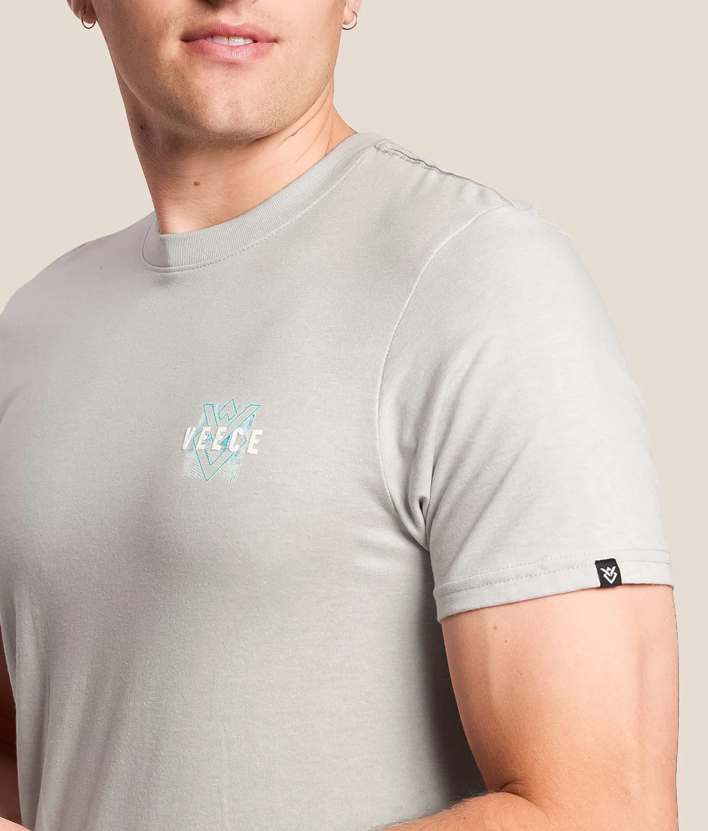 Tops|Graphic T-Shirts | Veece Data Drift T-Shirt Marble Grey