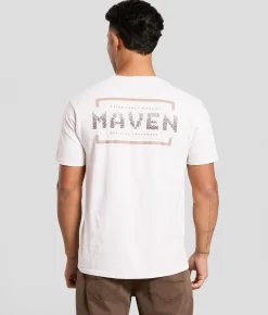 Tops|Graphic T-Shirts | Maven Co-op Data Fade T-Shirt White Sand