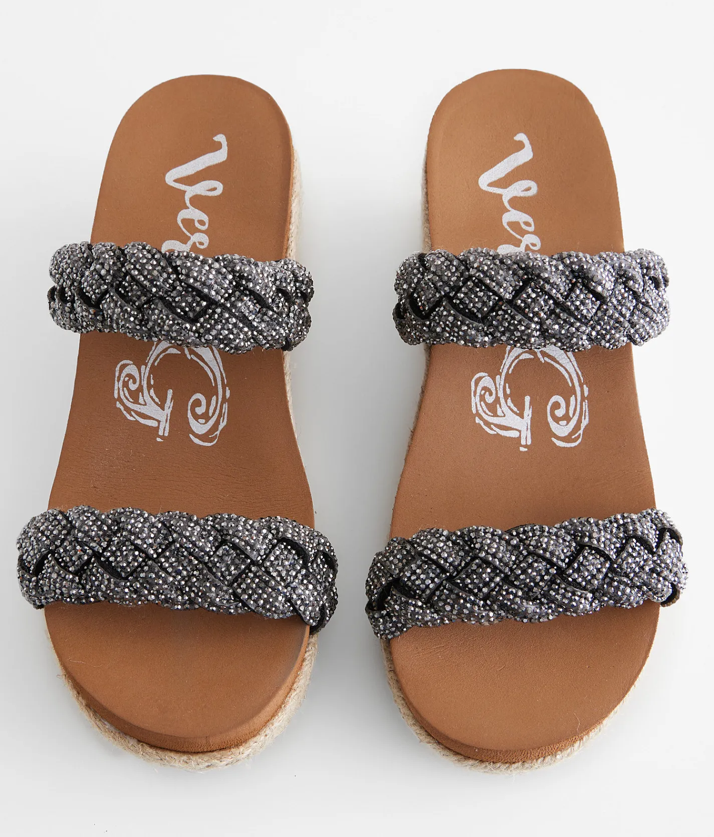 Shoes | Very G Davina Bedazzled Wedge Sandal Black