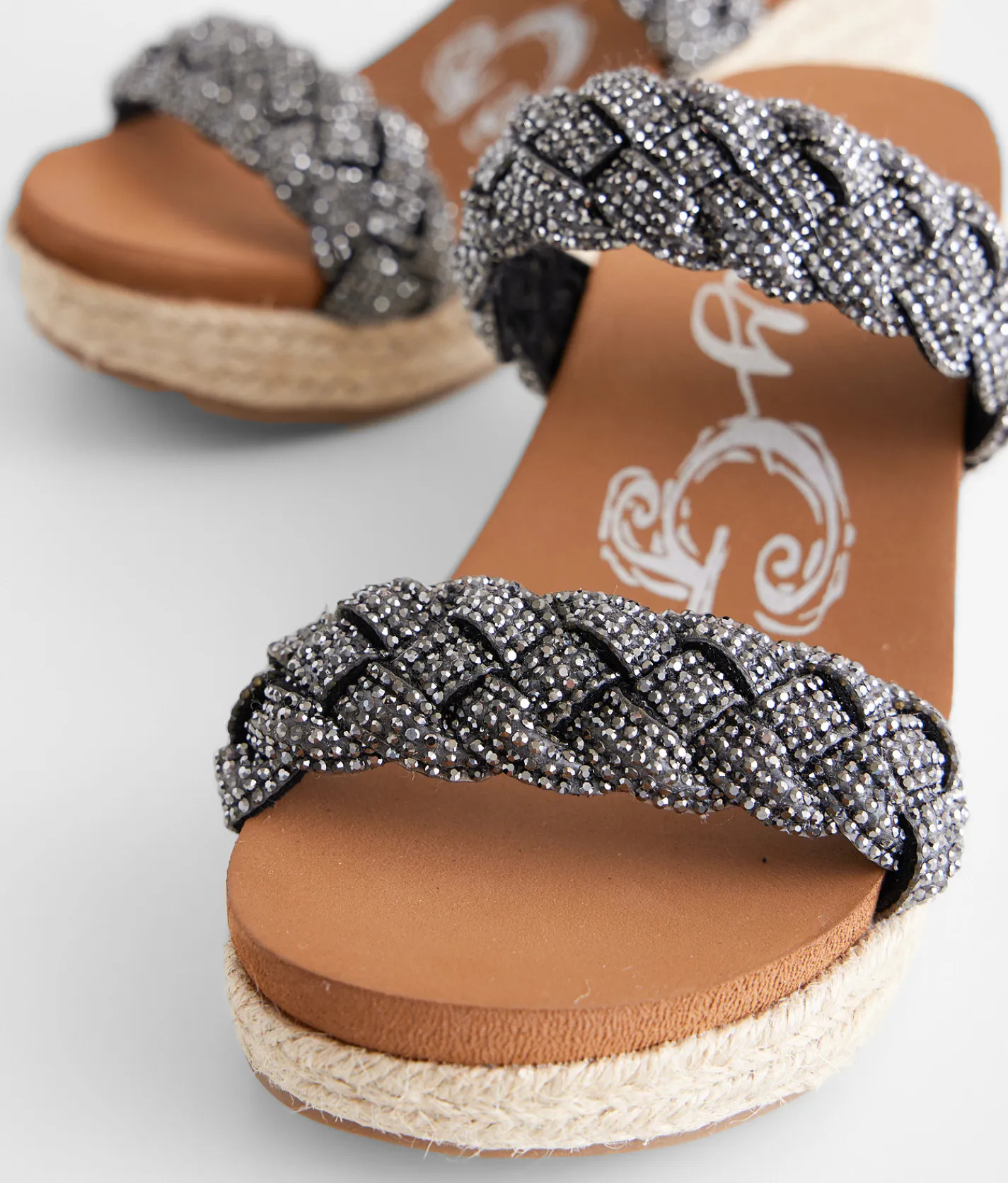 Shoes | Very G Davina Bedazzled Wedge Sandal Black