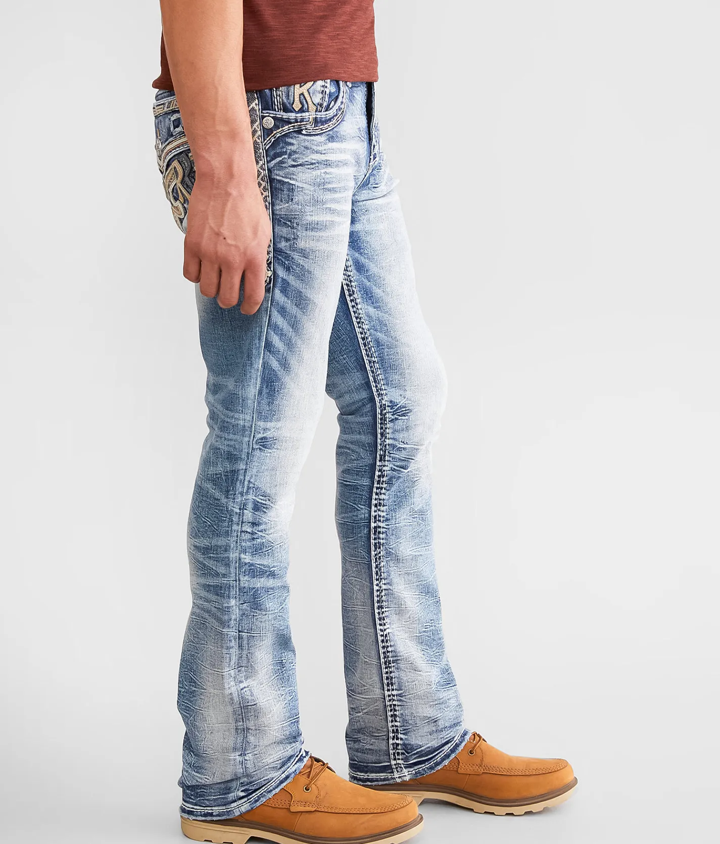 Rock Revival Daxton Stacked Slim Boot Stretch Jean Daxton TS203 Online