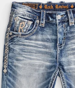 Rock Revival Daxton Stacked Slim Boot Stretch Jean Daxton TS203 Online
