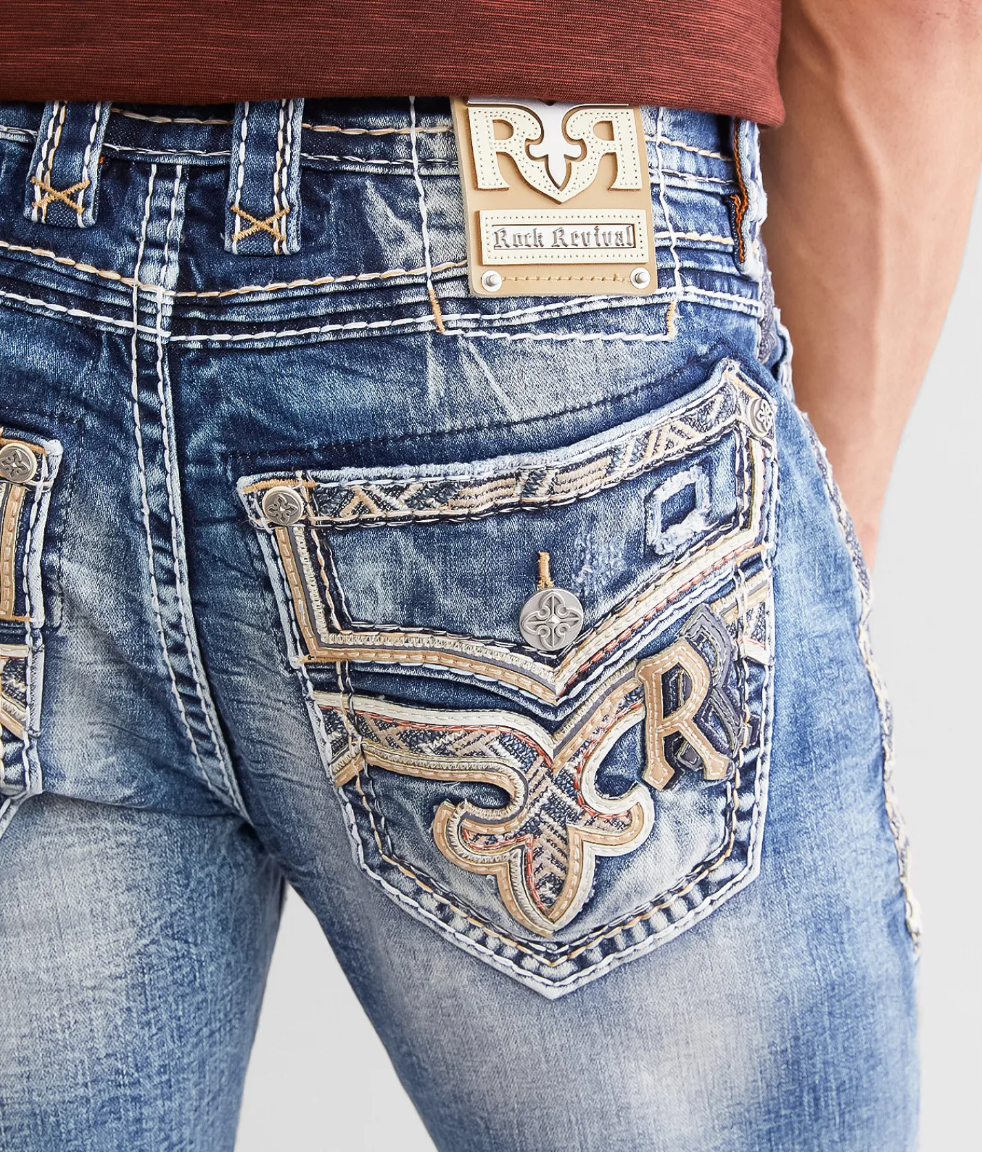 Rock Revival Daxton Stacked Slim Boot Stretch Jean Daxton TS203 Online