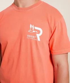 Roost Waterfowl Daybreak T-Shirt Bright Salmon Hot