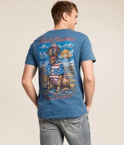 Tops|Graphic T-Shirts | Tail Chasers Club Day Drinkin T-Shirt Midnight Pigment Dye