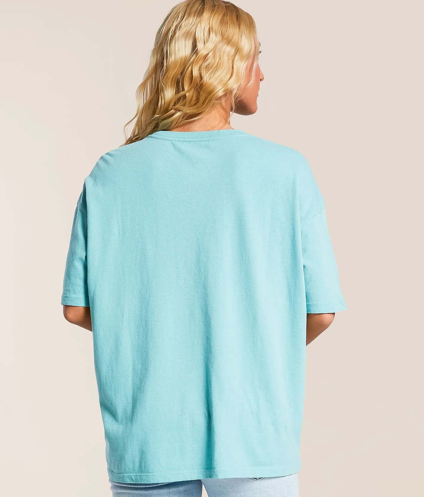 Tops | Billabong Daylight Blooms Oversized T-Shirt Misty Blue