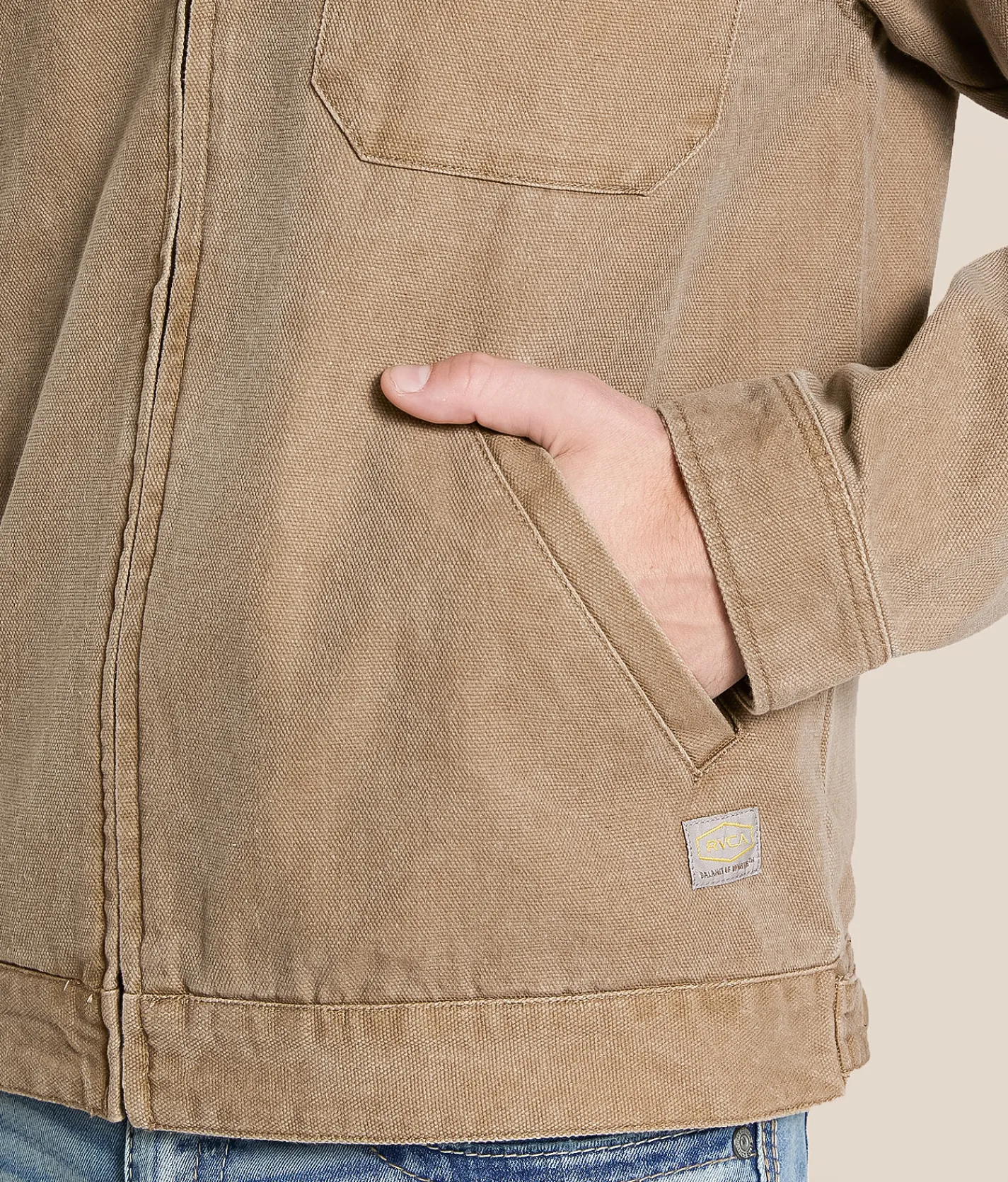 Tops|Coats & Jackets | RVCA Dayshift Denim Jacket Coyote