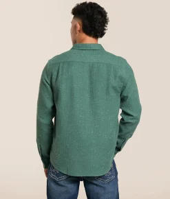 RVCA Dayshift Flannel Shirt Balsam Green New