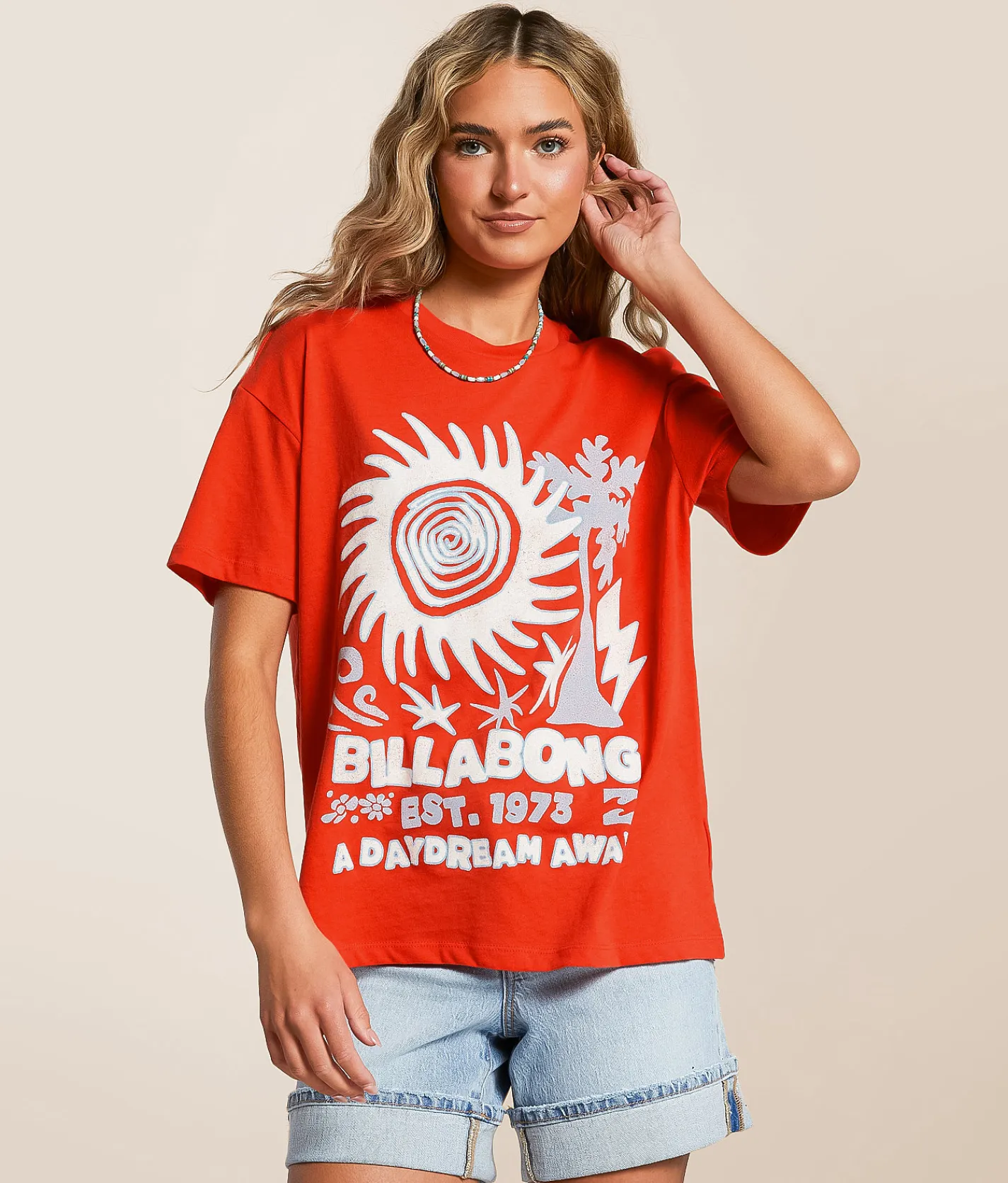 Tops | Billabong Dazed Feeling T-Shirt Red Aloha