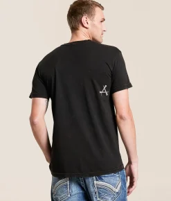 Affliction Deadly T-Shirt Black Brown Lava Tint Online