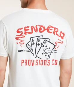 Sendero Provisions Co. Dead Man's Hand T-Shirt Vintage White New