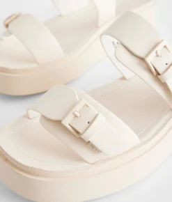 Shoes | Soda Deals Double Buckle Platform Sandal Ivory