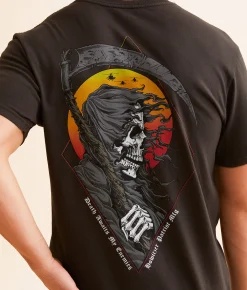 Graphic T-Shirts | Howitzer Death Awaits T-Shirt Vintage Black