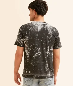 Graphic T-Shirts | Affliction Death Trial Reversible T-Shirt Silver Lava Wash