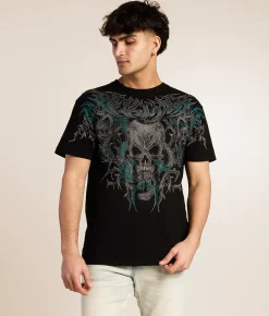 Affliction December Horizon T-Shirt Black New