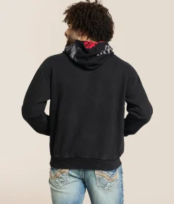 Affliction Decimation Hooded Sweatshirt Black Lava Wash Best