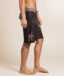 Affliction Decimation Stretch Boardshort Black Discount