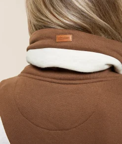 Wanakome Deena Cowl Neck Pullover Heather Oatmeal Mix Sale
