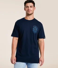Tops|Graphic T-Shirts | Sullen Deep Blue T-Shirt Obsidian