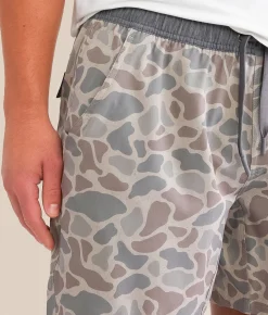 BURLEBO Deer Camo Performance Stretch Short Classic Deer Camo