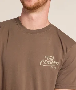 Tops|Graphic T-Shirts | Tail Chasers Club Deer Camo T-Shirt Falcon