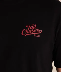Tops|Graphic T-Shirts | Tail Chasers Club Deer Stance T-Shirt Black