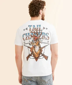 Graphic T-Shirts | Tail Chasers Club Deer Trophy T-Shirt White