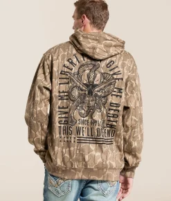 Howitzer Defend Camo Hooded Sweatshirt Sand Hot