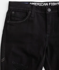 Sale Jeans|Bottoms | American Fighter Defender Straight Stretch Jean Black