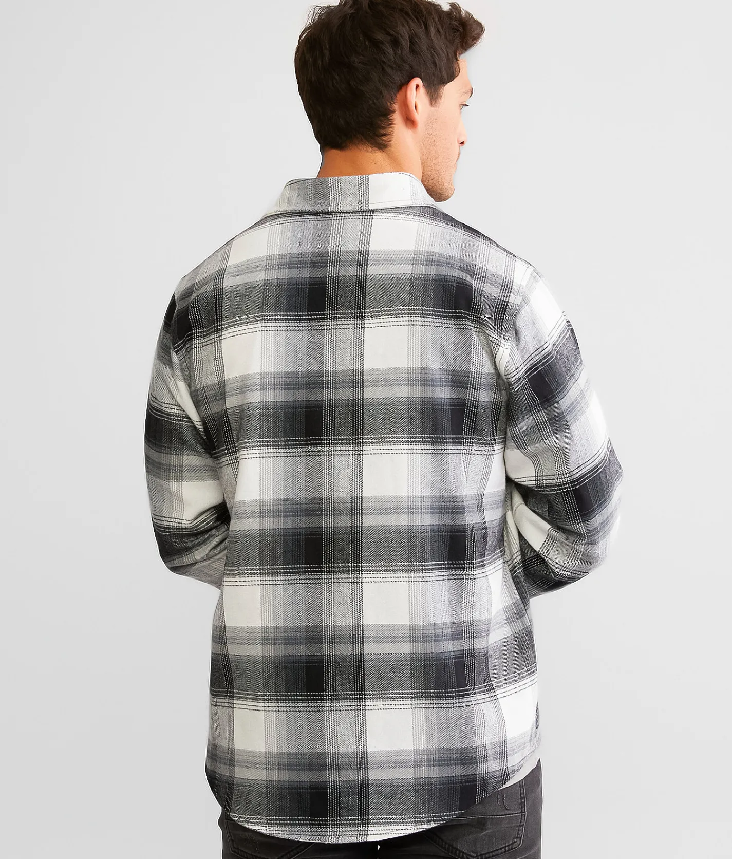 Coats & Jackets | Howitzer Defend Hooded Flannel Shacket Black White
