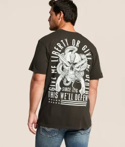Howitzer Defend Me T-Shirt Vintage Black Discount