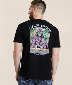 Graphic T-Shirts | Pardy Time Deja Brew T-Shirt Jet Black