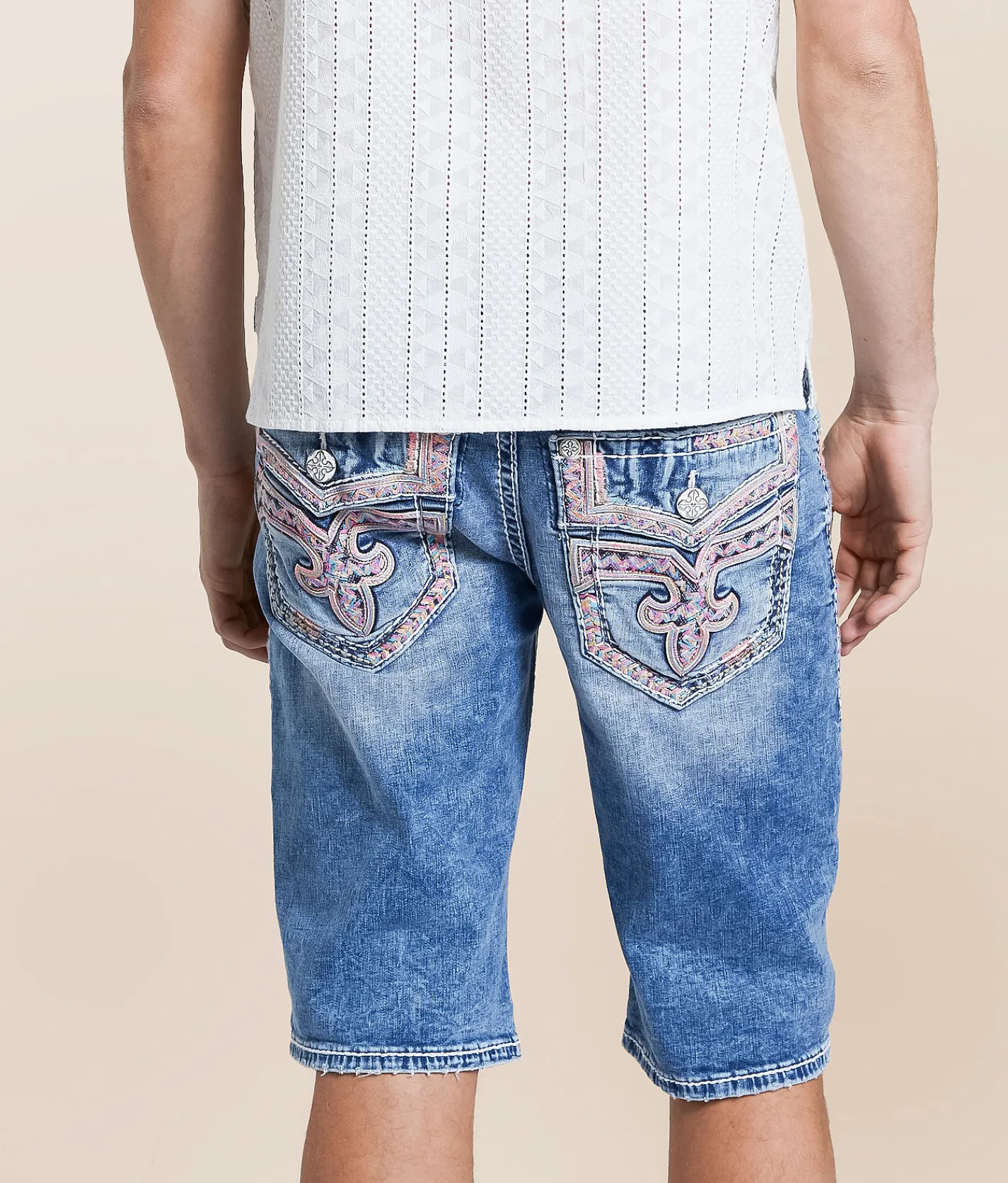 Bottoms|Shorts | Rock Revival Delcan 14" Stretch Short Declan H202
