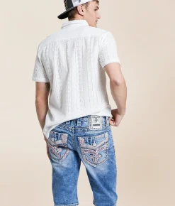 Bottoms|Shorts | Rock Revival Delcan 14" Stretch Short Declan H202