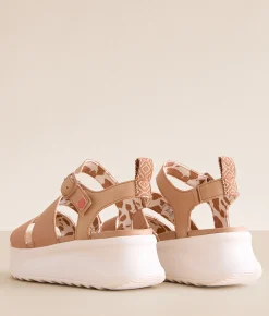 HEYDUDE™ Delray Buckle Classic Platform Sandal Tan