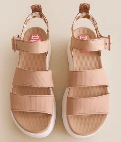 HEYDUDE™ Delray Buckle Classic Platform Sandal Tan