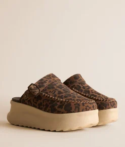 Shoes | HEYDUDE™ Delray Leopard Print Clog Brown Leopard