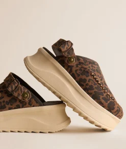 Shoes | HEYDUDE™ Delray Leopard Print Clog Brown Leopard