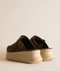 Shoes | HEYDUDE™ Delray Leopard Print Clog Brown Leopard