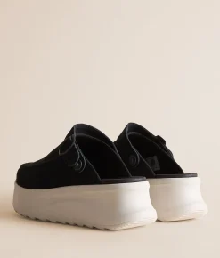 Shoes | HEYDUDE™ Delray Suede Clog Black Egret