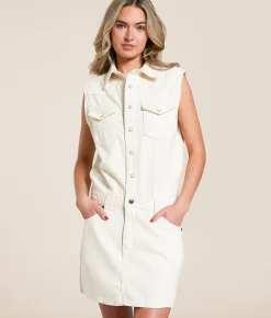 Dresses | Wrangler® Denim Mini Dress Natural