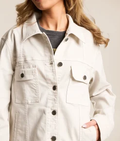 Tops|Coats & Jackets | HIDDEN Denim Stretch Jacket Cream