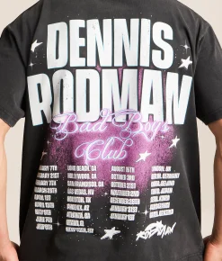 Tops|Graphic T-Shirts | ID Supply Co. Dennis Rodman T-Shirt Washed Black